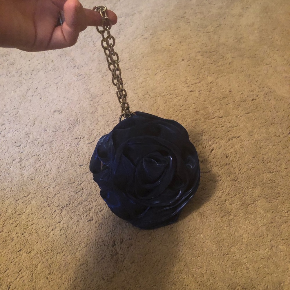 Royal Blue Rose Wristlet